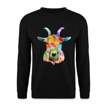 Goat Goats Goats Goat keepers - Unisex Sweatshirt - black - Front - Alina (178cm) & Michal (187cm)
