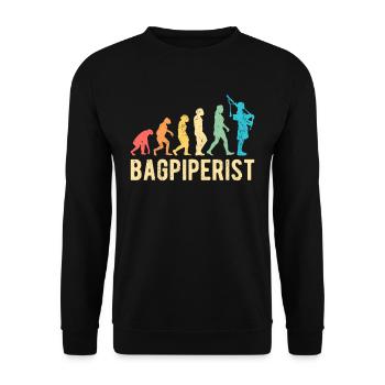 Bagpiperist Bagpipers Bagpipers - Unisex Sweatshirt - black - Front - Alina (178cm) & Michal (187cm)