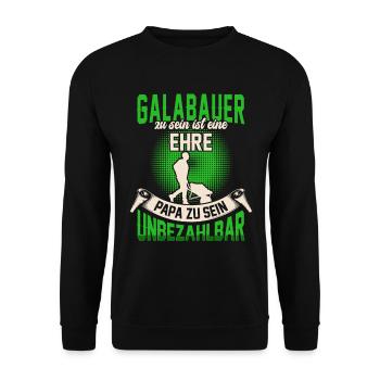 Galabauer ist eine Ehre Gartenbau Galabau - Unisex Pullover - Schwarz - Vorne - Alina (178cm) & Michal (187cm)