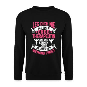 Ergotherapeutin kennen Orte Ergotherapie - Unisex Pullover - Schwarz - Vorne - Alina (178cm) & Michal (187cm)