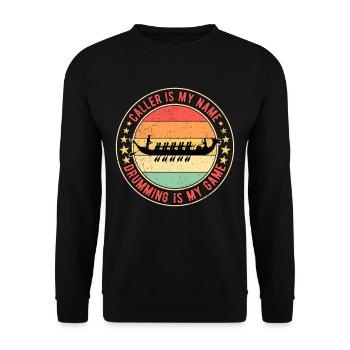 Drachenbootrennen Drachenboot Drums - Unisex Pullover - Schwarz - Vorne - Alina (178cm) & Michal (187cm)