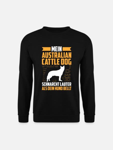 Australian Cattle Dog schnarcht laut Treibhund - Unisex Pullover - Schwarz