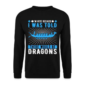 Course de bateaux-dragons Drachenbootrennen Drachenboot - Sweat-shirt Unisexe - noir - Devant - Alina (178cm) & Michal (187cm)
