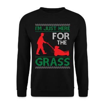 Tonte de Noël moche - Je suis juste là pour le gras - Sweat-shirt Unisexe - noir - Devant - Alina (178cm) & Michal (187cm)