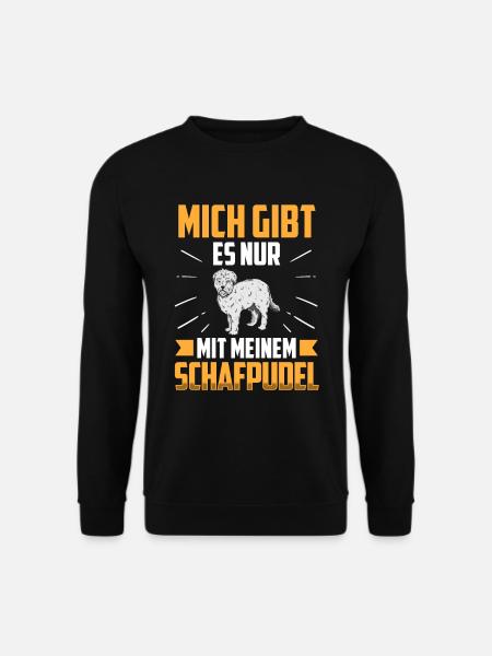 Nur mit meinem Schafpudel altdeutscher Hütepudel - Unisex Pullover - Schwarz