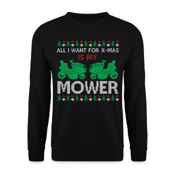 Tonte de Noël moche - Tout ce que je veux pour Noël est mon - Sweat-shirt Unisexe - noir - Devant - Alina (178cm) & Michal (187cm)