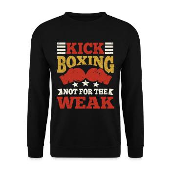 Kickboxing Not For The Weak Boxing Gloves Gifts - Unisex Pullover - Schwarz - Vorne - Alina (178cm) & Michal (187cm)