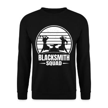Idée cadeau Blacksmithing Anvil Blacksmith Squad - Sweat-shirt Unisexe - noir - Devant - Alina (178cm) & Michal (187cm)