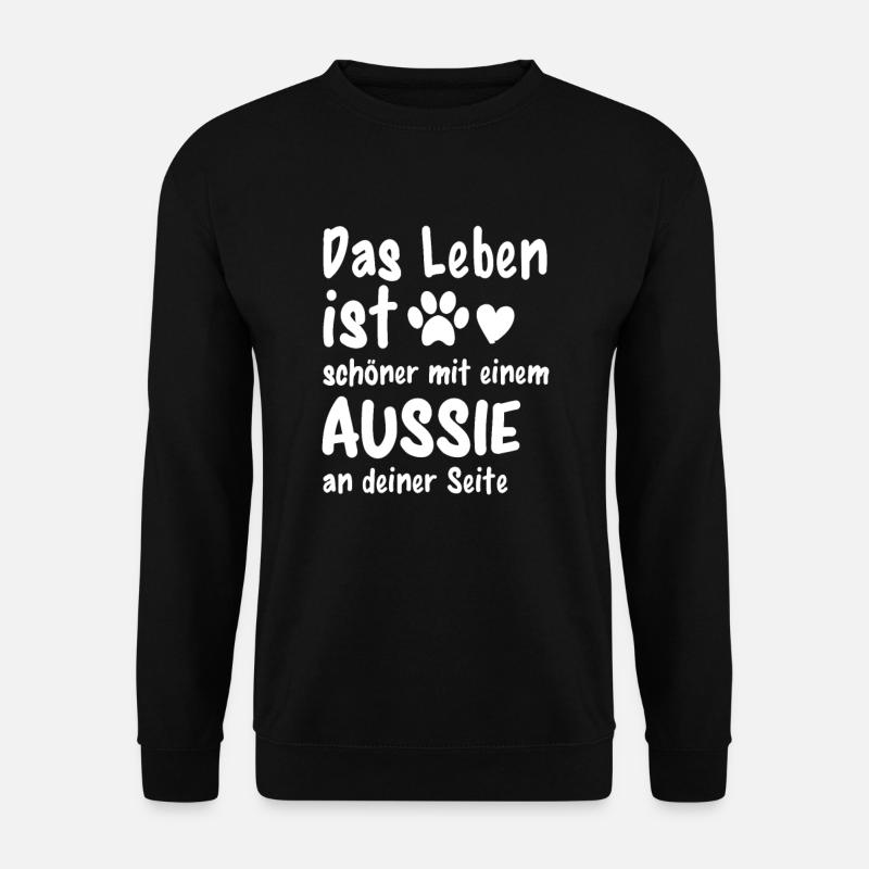 Aussie Hund Lustiges Australian Shepherd - Unisex Pullover - Schwarz