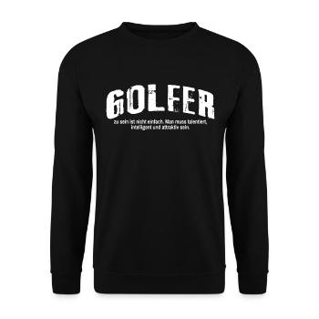 Golfer Humor Golfspieler Lustiges Golf - Unisex Pullover - Schwarz - Vorne - Alina (178cm) & Michal (187cm)