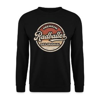 Radball Original Vintage Radballer - Unisex Pullover - Schwarz - Vorne - Alina (178cm) & Michal (187cm)