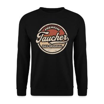Taucher Original Tauchsport Lustiges Tauchen - Unisex Pullover - Schwarz - Vorne - Alina (178cm) & Michal (187cm)