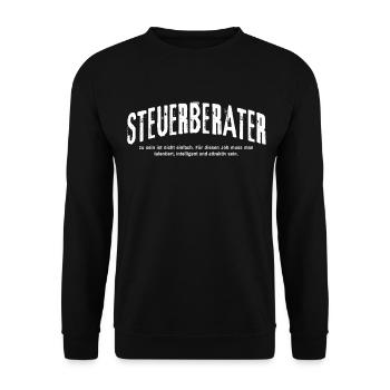 Steuerberater zu sein ist nicht einfach Lustiges - Unisex Pullover - Schwarz - Vorne - Alina (178cm) & Michal (187cm)
