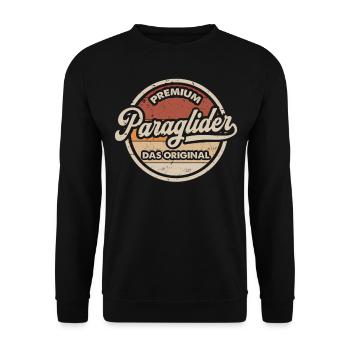 Paraglider Original Paragliding Paragliden - Unisex Pullover - Schwarz - Vorne - Alina (178cm) & Michal (187cm)