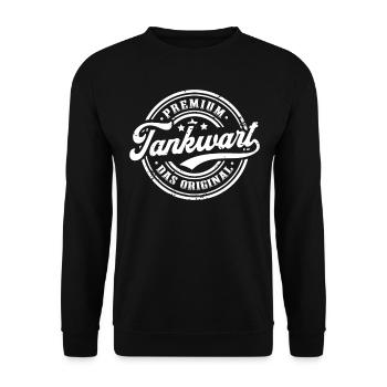 Tankwart Original Lustiges Tankwärter - Unisex Pullover - Schwarz - Vorne - Alina (178cm) & Michal (187cm)