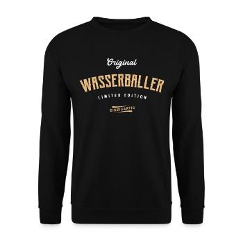 Wasserball Limited Edition Wasserballspieler - Unisex Pullover - Schwarz - Vorne - Alina (178cm) & Michal (187cm)