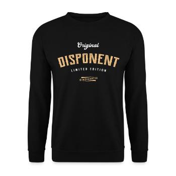 Disponent Limited Edition - Unisex Pullover - Schwarz - Vorne - Alina (178cm) & Michal (187cm)
