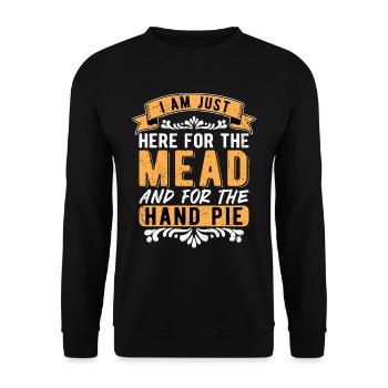 Mittelalterfest Mittelaltermarkt Mead And Hand Pie - Unisex Pullover - Schwarz - Vorne - Alina (178cm) & Michal (187cm)