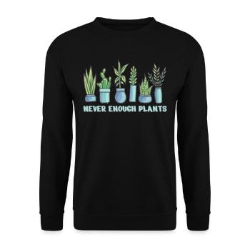 Jamais assez de plantes Pflanzen - Sweat-shirt Unisexe - noir - Devant - Alina (178cm) & Michal (187cm)