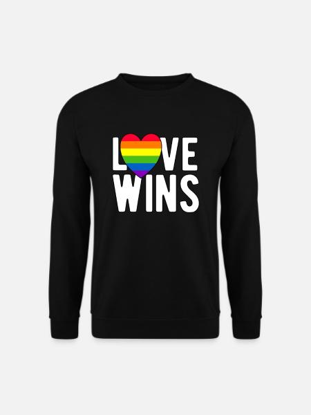 Love Wins Pride Month LGBT LGBTQ - Unisex Pullover - Schwarz