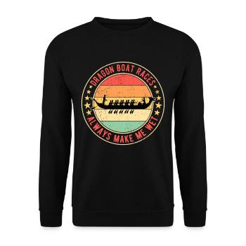 Drachenbootrennen Drachenboot Courses de bateaux-dragons - Sweat-shirt Unisexe - noir - Devant - Alina (178cm) & Michal (187cm)