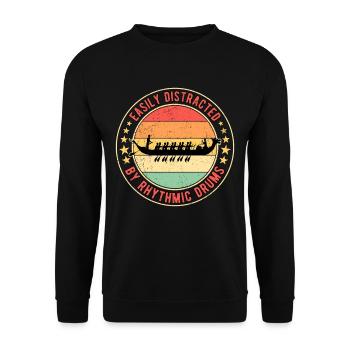 Dragon Boat Racing Easily Distracted By Rhythmic - Unisex Sweatshirt - black - Front - Alina (178cm) & Michal (187cm)