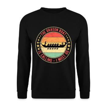 Dragon Boat Racing Dragon Boat - Unisex Sweatshirt - black - Front - Alina (178cm) & Michal (187cm)