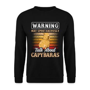 Capybara parle spontanément de capybara - Sweat-shirt Unisexe - noir - Devant - Alina (178cm) & Michal (187cm)
