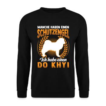 Do Khyi Schutzengel Tibetmastiff Tibetdogge - Unisex Pullover - Schwarz - Vorne - Alina (178cm) & Michal (187cm)