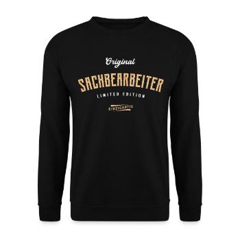 Sachbearbeiter Limited Edition - Unisex Pullover - Schwarz - Vorne - Alina (178cm) & Michal (187cm)