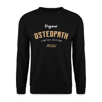 Osteopath Limited Edition - Unisex Pullover - Schwarz - Vorne - Alina (178cm) & Michal (187cm)