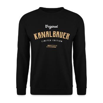 Kanalbauer Limited Edition - Unisex Pullover - Schwarz - Vorne - Alina (178cm) & Michal (187cm)