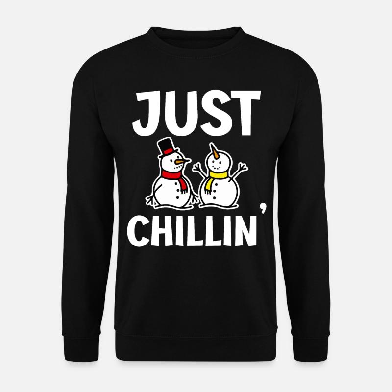 Snowman - Just Chillin - Unisex Sweatshirt - black