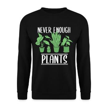 Jamais assez de plantes Pflanzen - Sweat-shirt Unisexe - noir - Devant - Alina (178cm) & Michal (187cm)