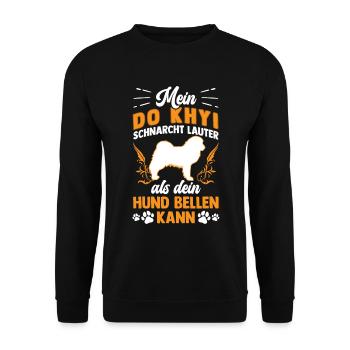 Do Khyi schnarcht lauter Tibetmastiff Tibetdogge - Unisex Pullover - Schwarz - Vorne - Alina (178cm) & Michal (187cm)