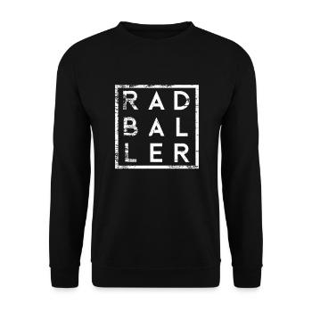 Radball Minimalismus Radballer - Unisex Pullover - Schwarz - Vorne - Alina (178cm) & Michal (187cm)