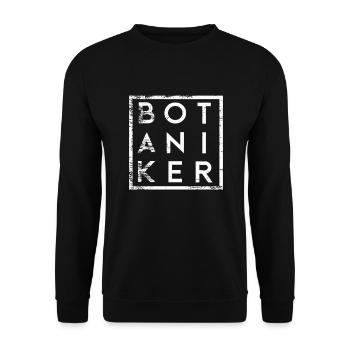 Botaniker Minimalismus Botanik - Unisex Pullover - Schwarz - Vorne - Alina (178cm) & Michal (187cm)