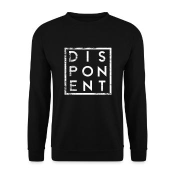 Disponent Minimalismus - Unisex Pullover - Schwarz - Vorne - Alina (178cm) & Michal (187cm)