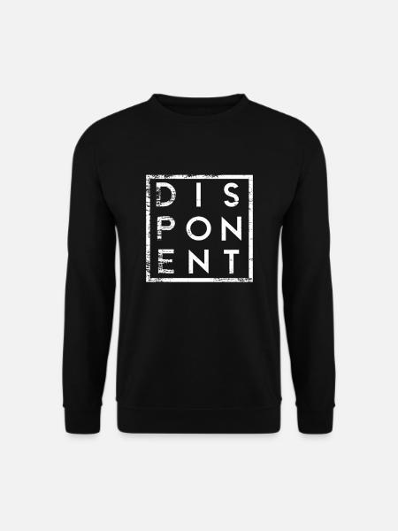 Disponent Minimalismus - Unisex Pullover - Schwarz