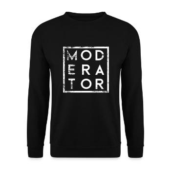 Moderator Minimalismus - Unisex Pullover - Schwarz - Vorne - Alina (178cm) & Michal (187cm)