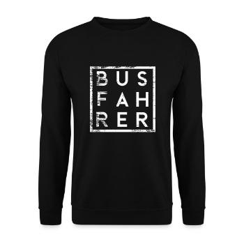 Busfahrer Minimalismus Linienbus Bus Fahrer - Unisex Pullover - Schwarz - Vorne - Alina (178cm) & Michal (187cm)