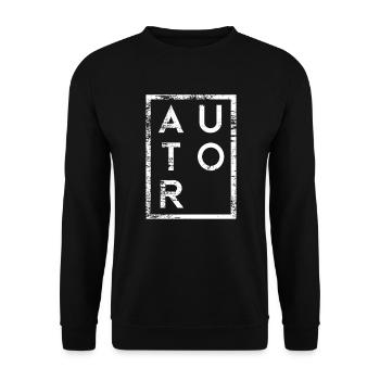 Autor Minimalismus Autoren - Unisex Pullover - Schwarz - Vorne - Alina (178cm) & Michal (187cm)