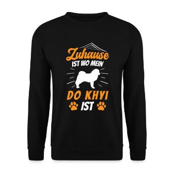 Do Khyi ist Zuhause Tibetmastiff Tibetdogge - Unisex Pullover - Schwarz - Vorne - Alina (178cm) & Michal (187cm)