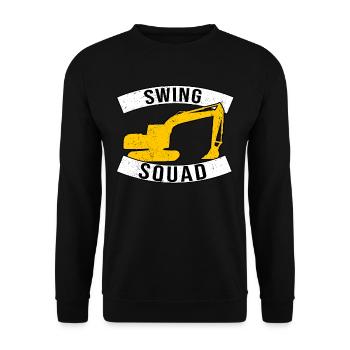 Backhoe Operator Swing Squad - Unisex Sweatshirt - black - Front - Alina (178cm) & Michal (187cm)