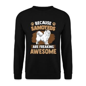 Samojede sind fantastisch Samojedenspitz - Unisex Pullover - Schwarz - Vorne - Alina (178cm) & Michal (187cm)
