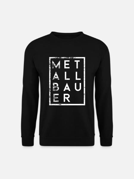 Metallbauer Minimalismus Metallbau - Unisex Pullover - Schwarz
