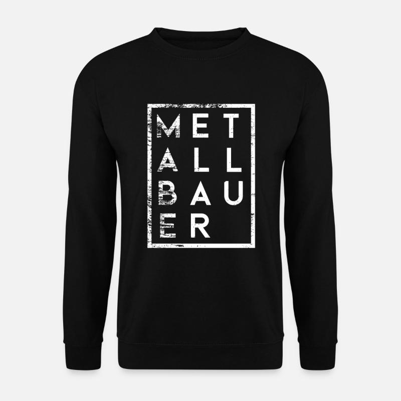 Metallbauer Minimalismus Metallbau - Unisex Pullover - Schwarz
