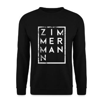 Zimmermann Minimalismus Zimmerer - Unisex Pullover - Schwarz - Vorne - Alina (178cm) & Michal (187cm)