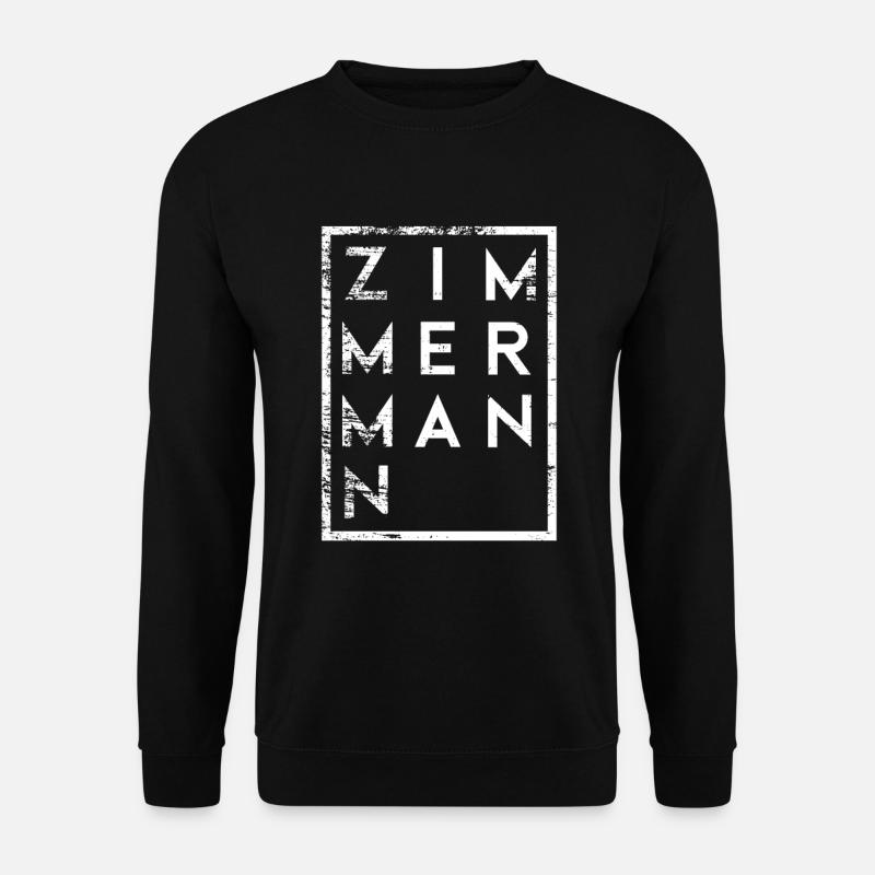 Zimmermann Minimalismus Zimmerer - Unisex Pullover - Schwarz