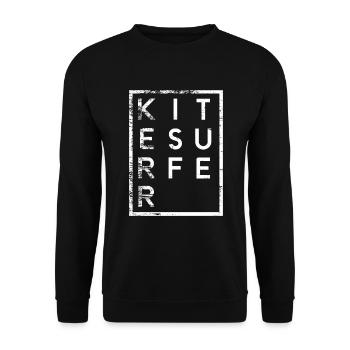 Kitesurfer Minimalismus Kitesurfing - Unisex Pullover - Schwarz - Vorne - Alina (178cm) & Michal (187cm)